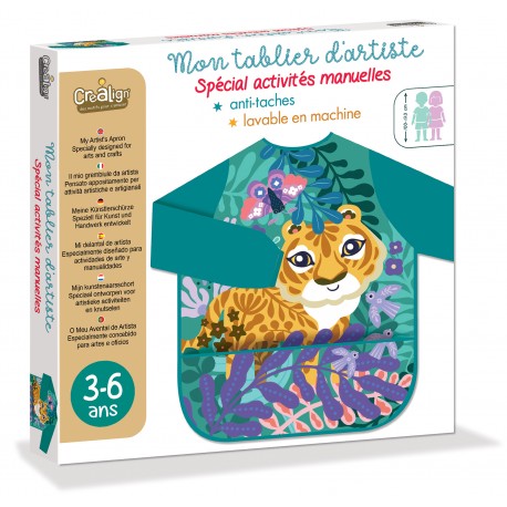 MON TABLIER D'ARTISTE AVEC POCHE (TIGRE) 3-6 ANS