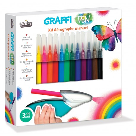 Graphi Pen Kit Aerographe + 12 feutres