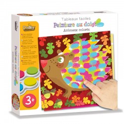 Easy pictures, finger paint "Colorful animals"