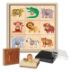 Wooden stamps set "Savannah Animals"