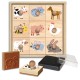 Wooden stamps set "Farm animals"