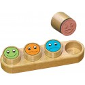 Wooden stamps set "Smiley"