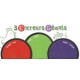 Pack 3 Encreurs Géants Ronds rouge, vert et violet
