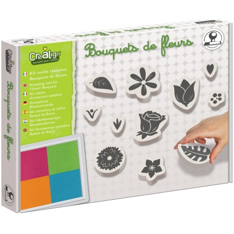 Kit outils tampons "Bouquet de fleurs"