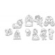 Foam stamp set : Princesses and fairies
