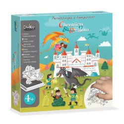 Foam stamp set : Knights and Dragons