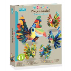 Easy creation fan folding - Exotic birds