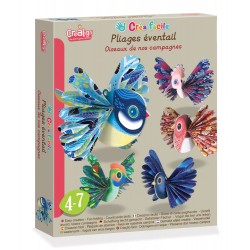 Easy creation fan folding - Countryside birds