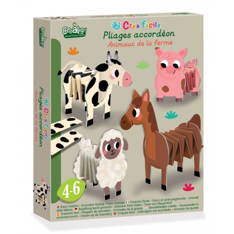 Easy creation accordions folding - Farm animals