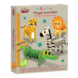 Easy creation accordions folding - Animals of the Savannah