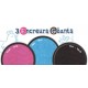 Pack 3 Encreurs Géants Ronds rose, bleu et noir