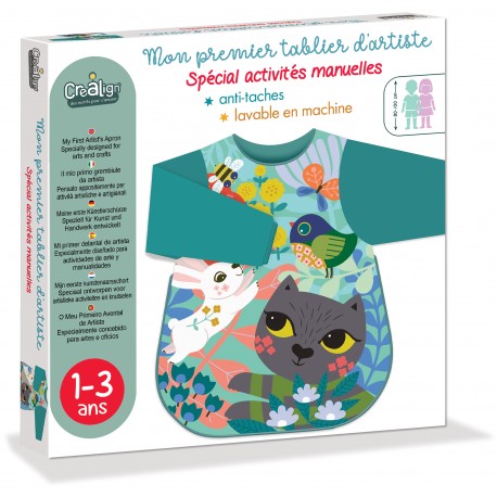 MON PREMIER TABLIER D'ARTISTE (CHAT) 1-3 ANS